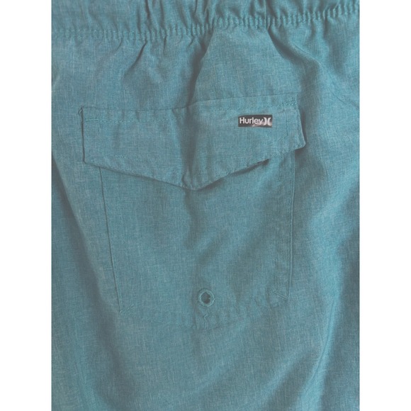 Hurley Swim Trunks Men's Size XL Turquoise Beach Inner Lined Spell Out Logo - Picture 5 of 6